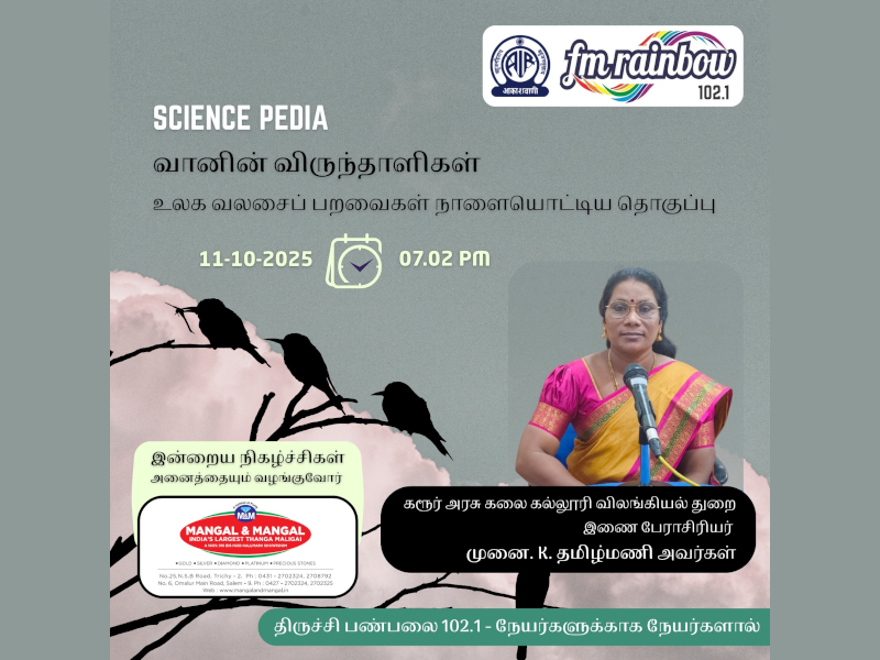 வானின் விருந்தாளிகள் உலக வலசைப் பறவைகள் நாளையொட்டிய தொகுப்பு